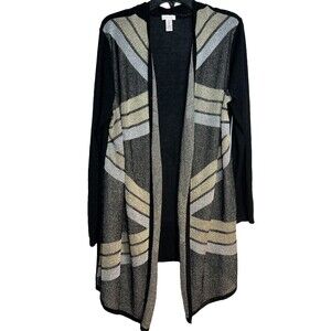 Chicos Art Deco Gatsby Sweater Geometric Knit Top Blouse sz 3 / 16 XL (15)